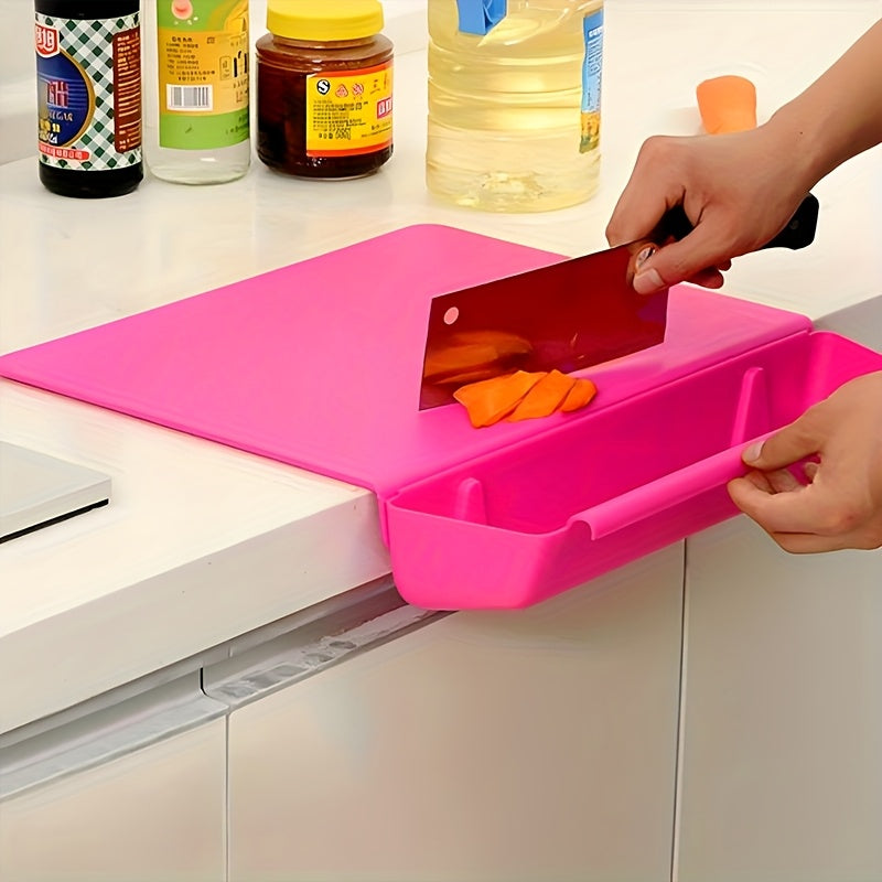 2-in-1 Chopping Board with Detachable Storage Box | Space-Saving Design for Effortless Meal Prep