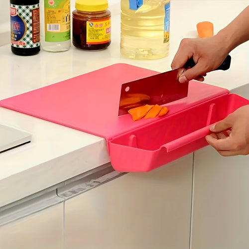 2-in-1 Chopping Board with Detachable Storage Box | Space-Saving Design for Effortless Meal Prep