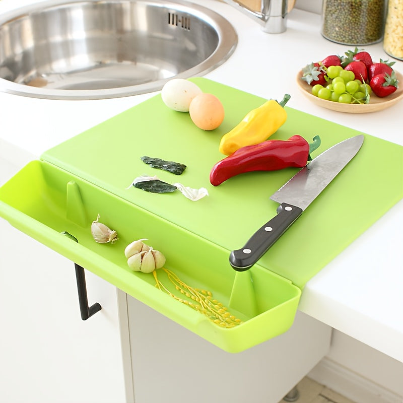 2-in-1 Chopping Board with Detachable Storage Box | Space-Saving Design for Effortless Meal Prep