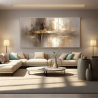 Abstract Canvas Wall Art with Unique Hand-Painted Design | Lightweight Decor for Artistic Ambiance