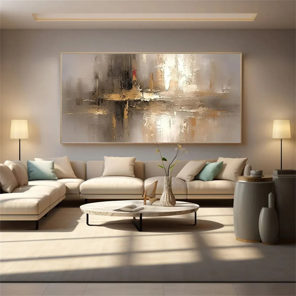 Abstract Canvas Wall Art with Unique Hand-Painted Design | Lightweight Decor for Artistic Ambiance