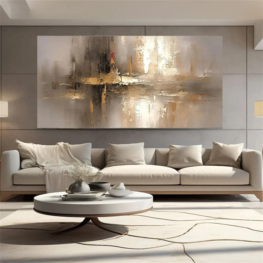 Abstract Canvas Wall Art with Unique Hand-Painted Design | Lightweight Decor for Artistic Ambiance