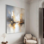 Abstract Canvas Wall Art with Unique Hand-Painted Design | Lightweight Decor for Artistic Ambiance