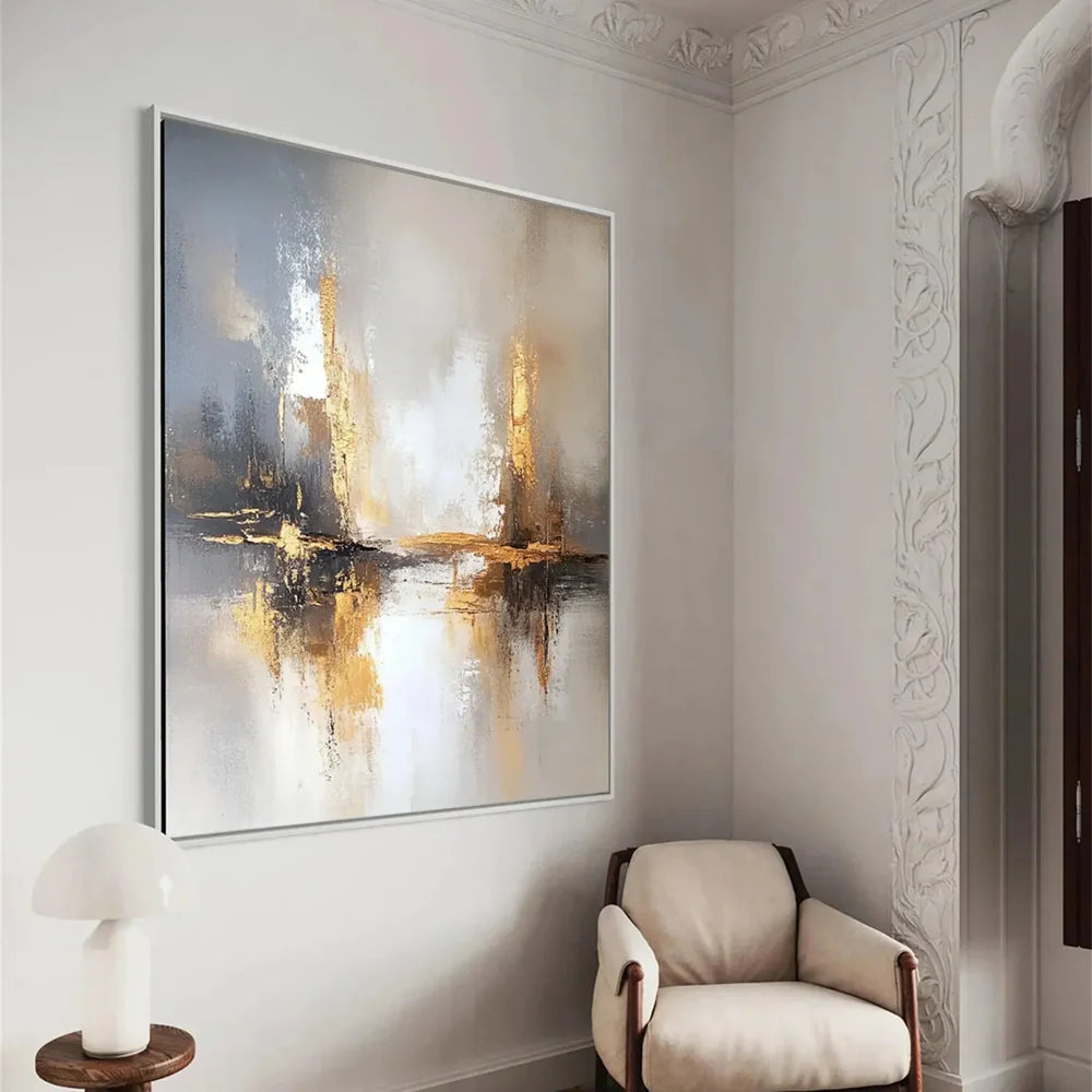 Abstract Canvas Wall Art with Unique Hand-Painted Design | Lightweight Decor for Artistic Ambiance