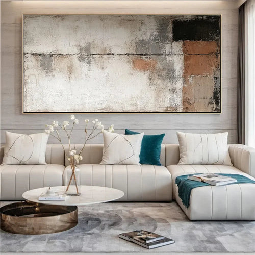Abstract Wall Art Canvas Prints with Geometry Lines | Unique Hand-Painted Decor for Captivating Ambiance