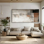 Abstract Wall Art Canvas Prints with Geometry Lines | Unique Hand-Painted Decor for Captivating Ambiance