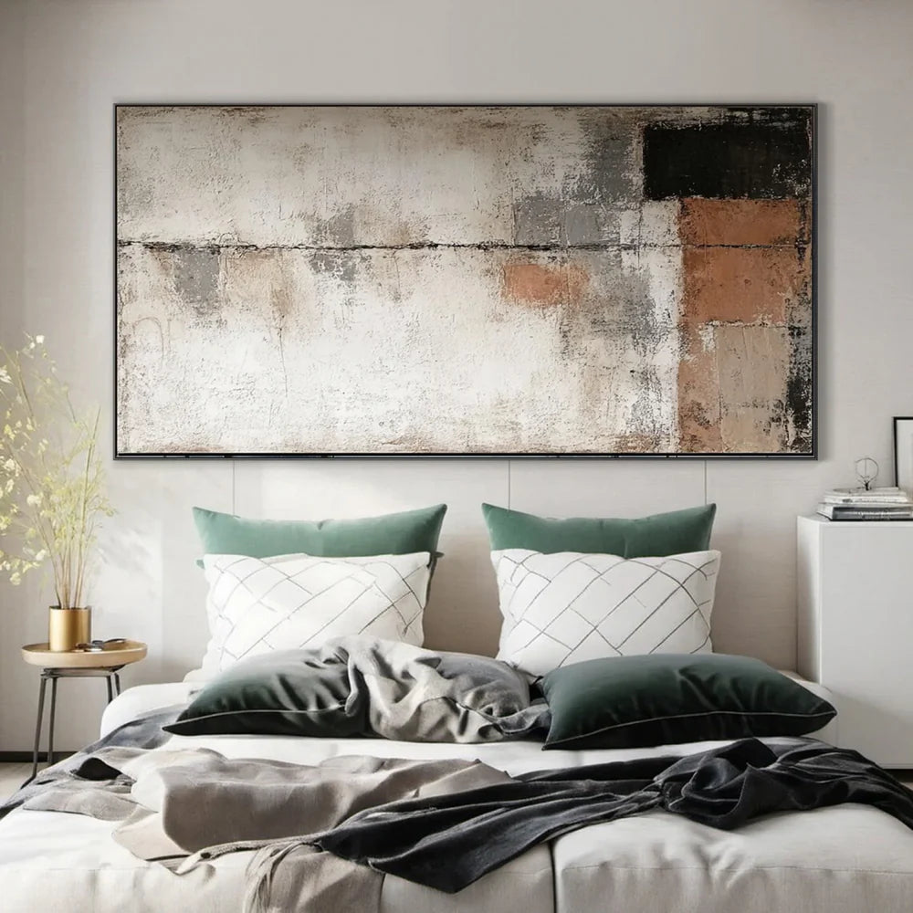 Abstract Wall Art Canvas Prints with Geometry Lines | Unique Hand-Painted Decor for Captivating Ambiance