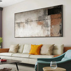 Abstract Wall Art Canvas Prints with Geometry Lines | Unique Hand-Painted Decor for Captivating Ambiance