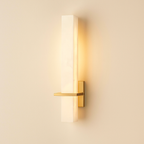 AlabasterGlow | Modern Wall Sconce Lighting with Vertical Diffuser | Elegant Design for Contemporary Spaces