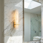 AlabasterGlow | Modern Wall Sconce Lighting with Vertical Diffuser | Elegant Design for Contemporary Spaces