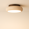 AlbaStone | Flush Mount Ceiling Light with Softly Rounded Design | Warm Glow for Inviting Spaces