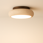 AlbaStone | Flush Mount Ceiling Light with Softly Rounded Design | Warm Glow for Inviting Spaces
