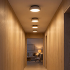 AlbaStone | Flush Mount Ceiling Light with Softly Rounded Design | Warm Glow for Inviting Spaces