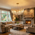 Albero Collection | Crystal Chandelier Light with Tree-Inspired Design | Elegant Ceiling Fixture for Luxury Interiors