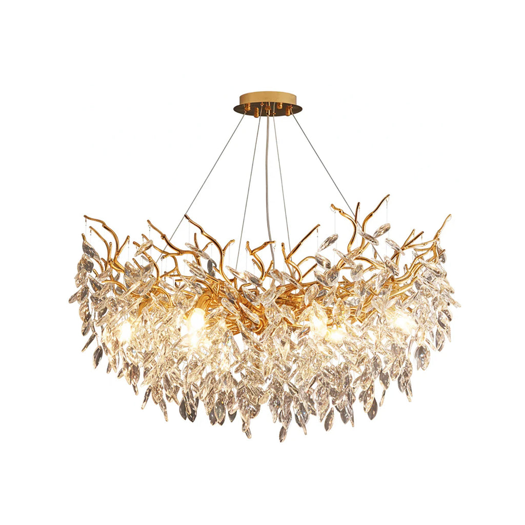 Albero Collection | Crystal Chandelier Light with Tree-Inspired Design | Elegant Ceiling Fixture for Luxury Interiors