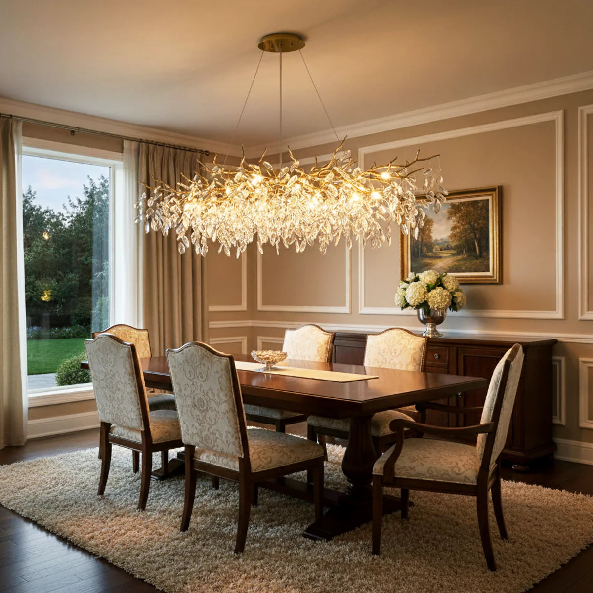 Albero Collection | Crystal Chandelier Light with Tree-Inspired Design | Elegant Ceiling Fixture for Luxury Interiors