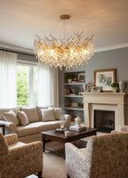 Albero Collection | Crystal Chandelier Light with Tree-Inspired Design | Elegant Ceiling Fixture for Luxury Interiors