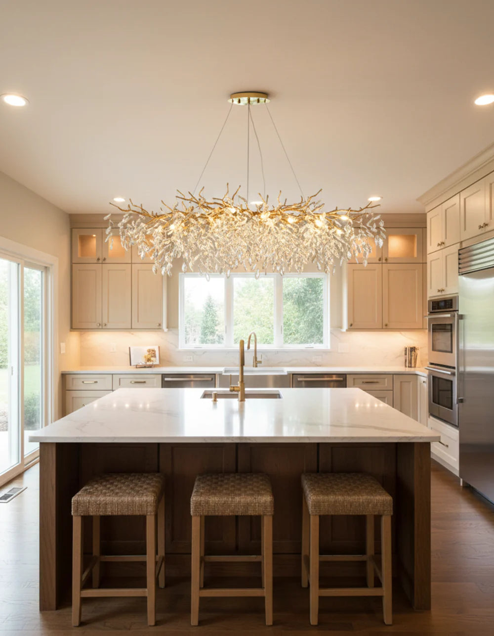 Albero Collection | Crystal Chandelier Light with Tree-Inspired Design | Elegant Ceiling Fixture for Luxury Interiors