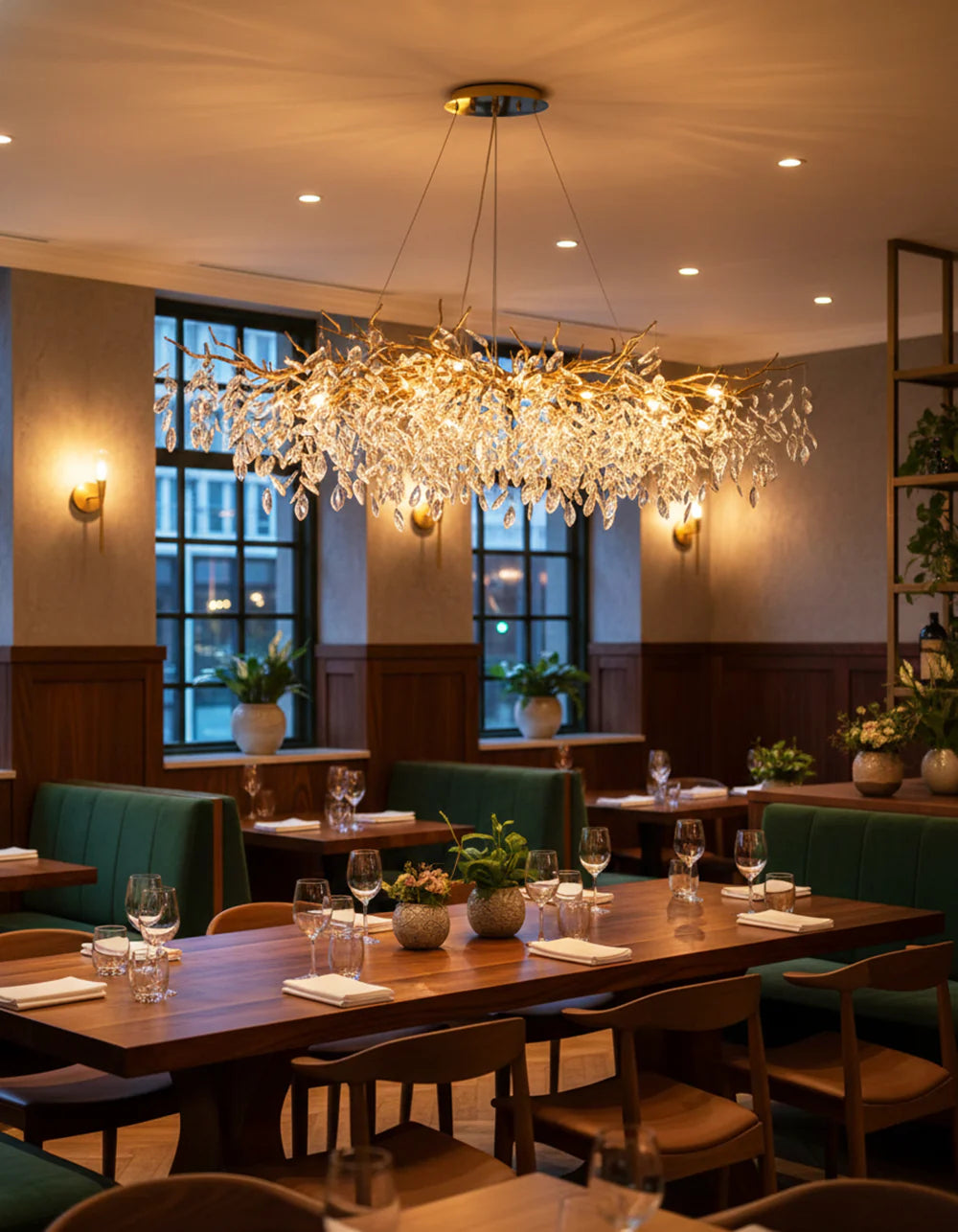 Albero Collection | Crystal Chandelier Light with Tree-Inspired Design | Elegant Ceiling Fixture for Luxury Interiors