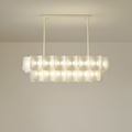 AleraGlow | Modern Chandelier Light with Ambient Glow | Acrylic Design for Elegant Dining Spaces