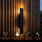 All-Weather | Outdoor Wall Lantern with LED Illumination | Modern Design for Reliable Outdoor Lighting