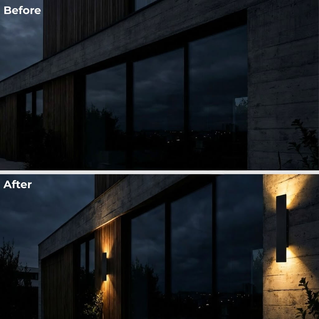 All-Weather | Outdoor Wall Lantern with LED Illumination | Modern Design for Reliable Outdoor Lighting