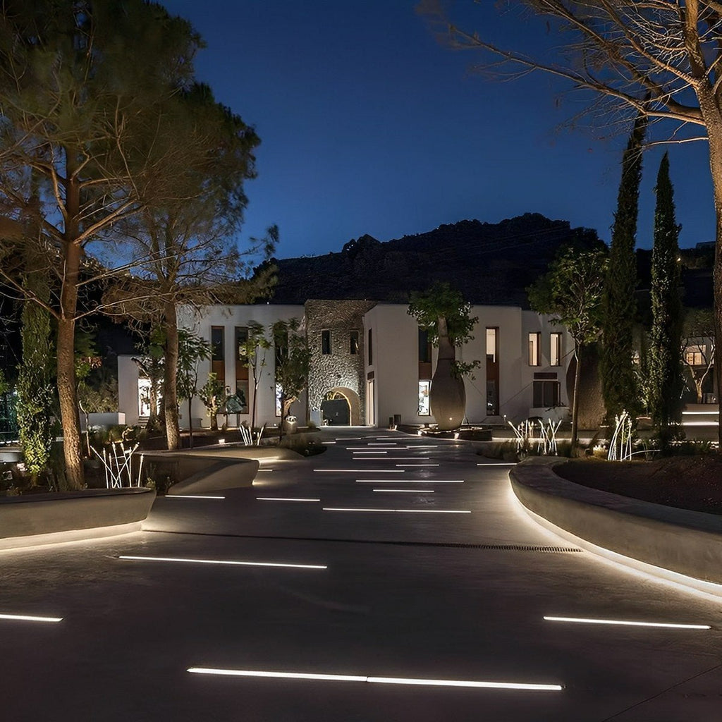 Architectural Glow | Waterproof In-Ground LED Strip Light for Outdoor Lighting | Sleek Recessed Design for Pathways and Patios