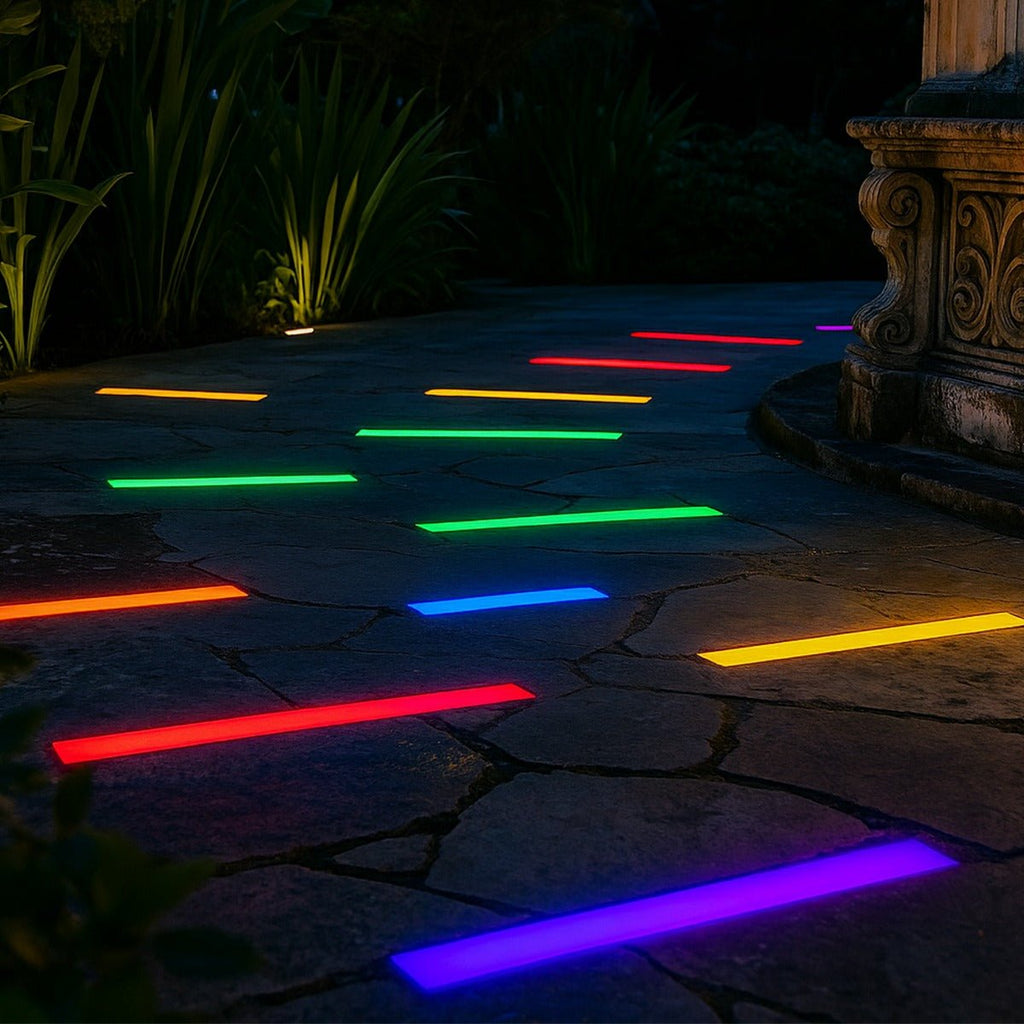 Architectural Glow | Waterproof In-Ground LED Strip Light for Outdoor Lighting | Sleek Recessed Design for Pathways and Patios