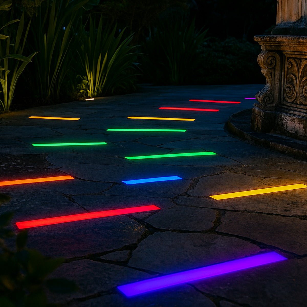 Architectural Glow | Waterproof In-Ground LED Strip Light for Outdoor Lighting | Sleek Recessed Design for Pathways and Patios