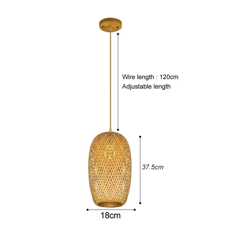 Artisan Collection | Rattan Pendant Light with Handwoven Design | Eco-Friendly Lighting for a Warm Ambiance