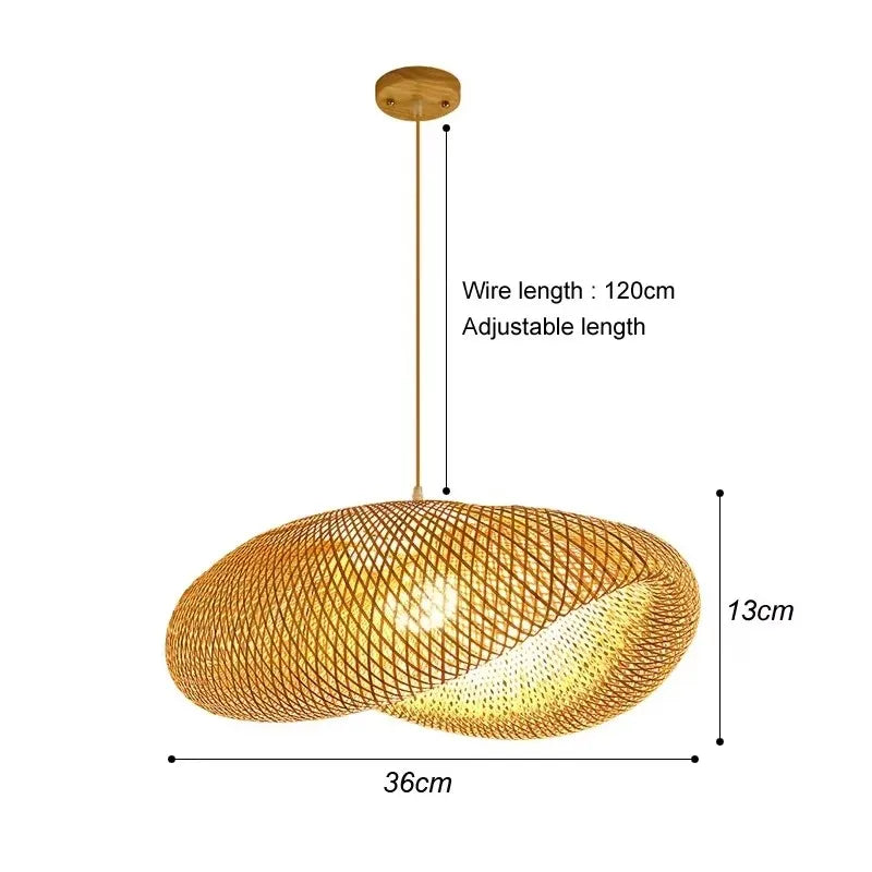 Artisan Collection | Rattan Pendant Light with Handwoven Design | Eco-Friendly Lighting for a Warm Ambiance