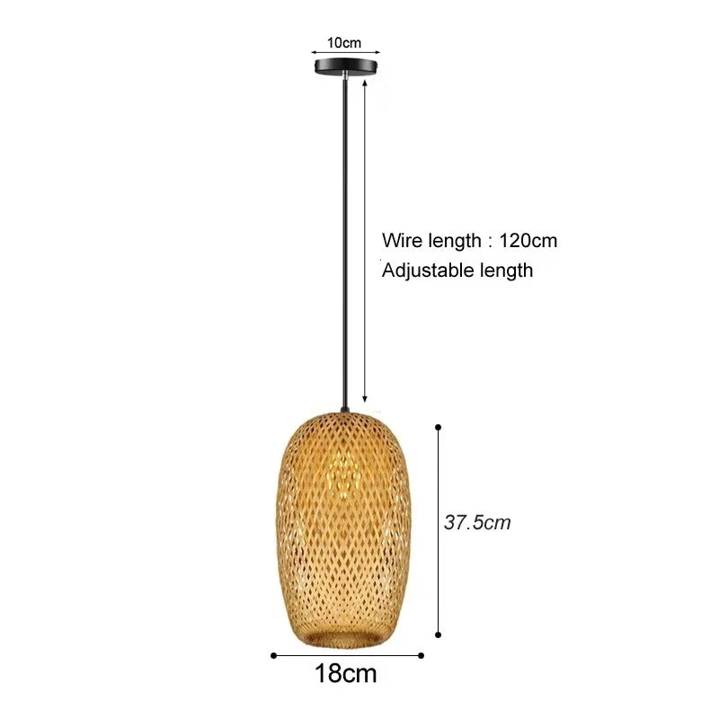 Artisan Collection | Rattan Pendant Light with Handwoven Design | Eco-Friendly Lighting for a Warm Ambiance