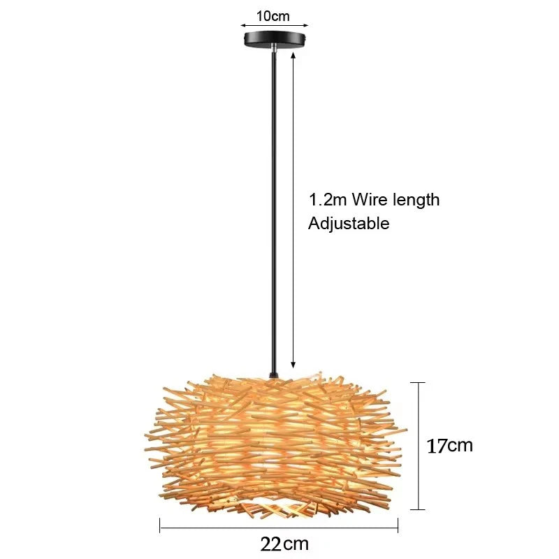 Artisan Collection | Rattan Pendant Light with Handwoven Design | Eco-Friendly Lighting for a Warm Ambiance