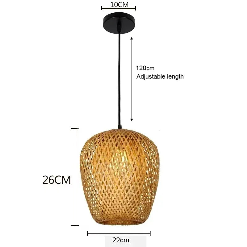 Artisan Collection | Rattan Pendant Light with Handwoven Design | Eco-Friendly Lighting for a Warm Ambiance