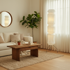 Artisan | Modern Floor Lamp with Handmade Washi Paper Shade | Adjustable Height for Cozy Living Room Ambiance