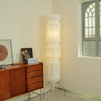 Artisan | Modern Floor Lamp with Handmade Washi Paper Shade | Adjustable Height for Cozy Living Room Ambiance