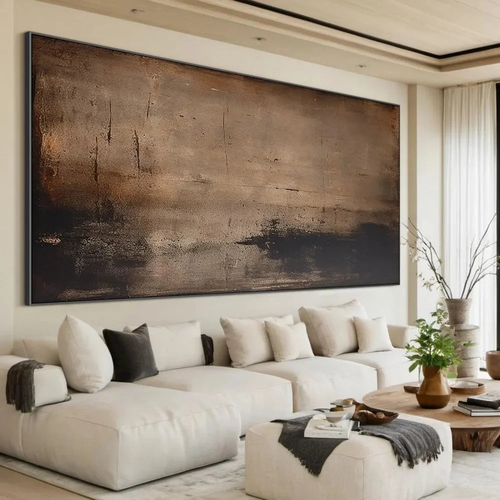 Artistic Ambiance | Wabi Sabi Canvas Prints with Hand-Painted Design | Unique Wall Art for Sophisticated Spaces