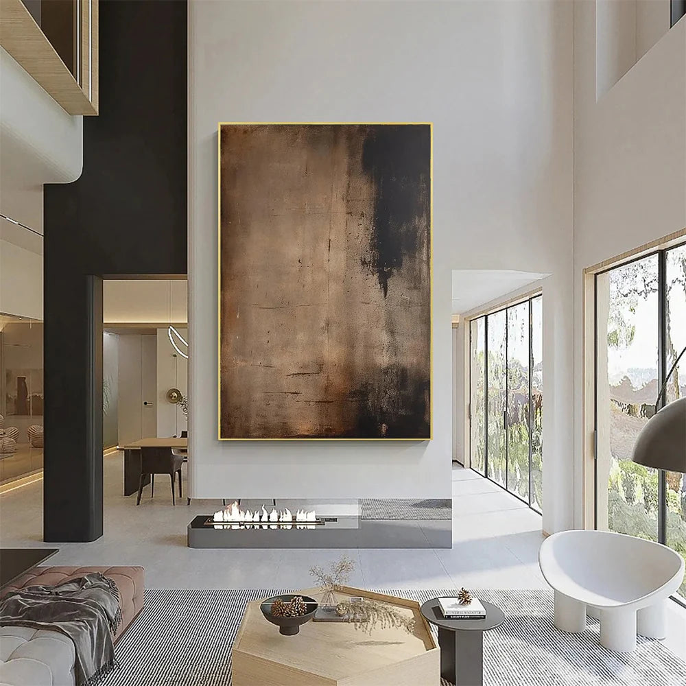 Artistic Ambiance | Wabi Sabi Canvas Prints with Hand-Painted Design | Unique Wall Art for Sophisticated Spaces