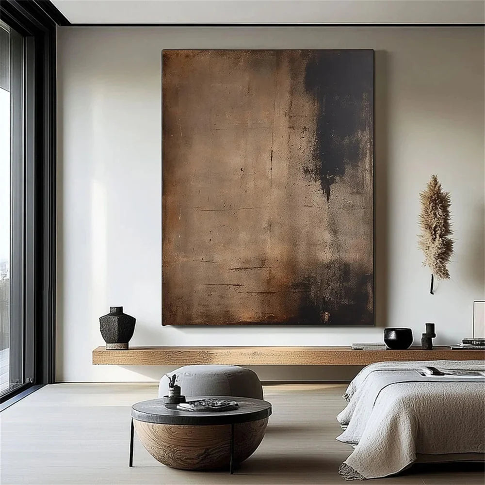 Artistic Ambiance | Wabi Sabi Canvas Prints with Hand-Painted Design | Unique Wall Art for Sophisticated Spaces