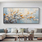 Artistic Canvas Prints | Textured Abstract Wall Art with Flower Design | Unique Home Decor for Captivating Ambiance