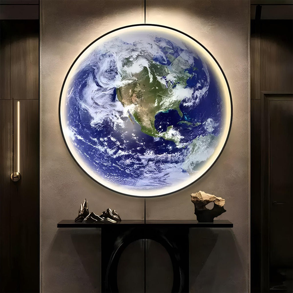 Artistic LED Wall Sconce | Globe-Inspired Design with Ambient Lighting | Versatile Decor for Modern Interiors