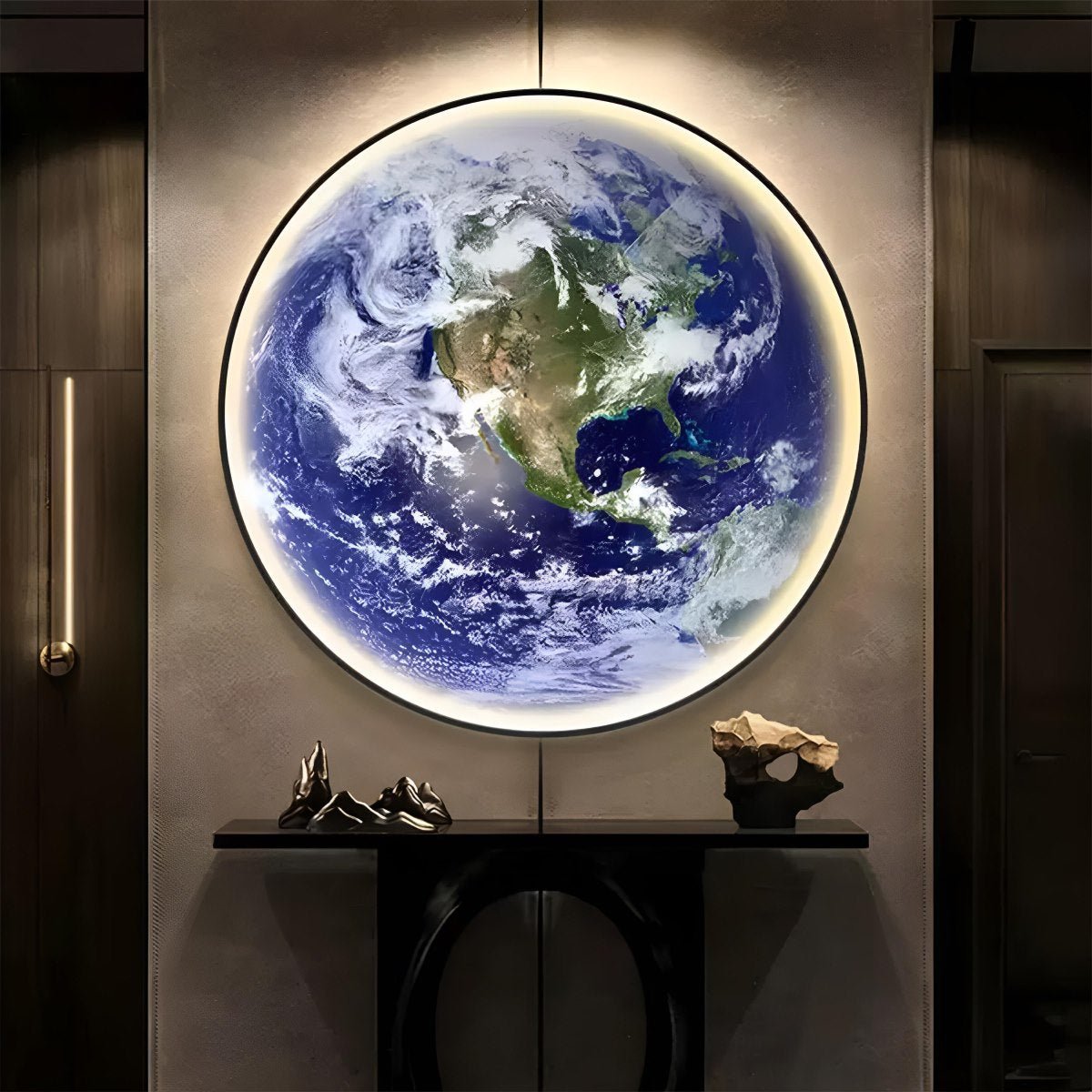 Artistic LED Wall Sconce | Globe-Inspired Design with Ambient Lighting | Versatile Decor for Modern Interiors