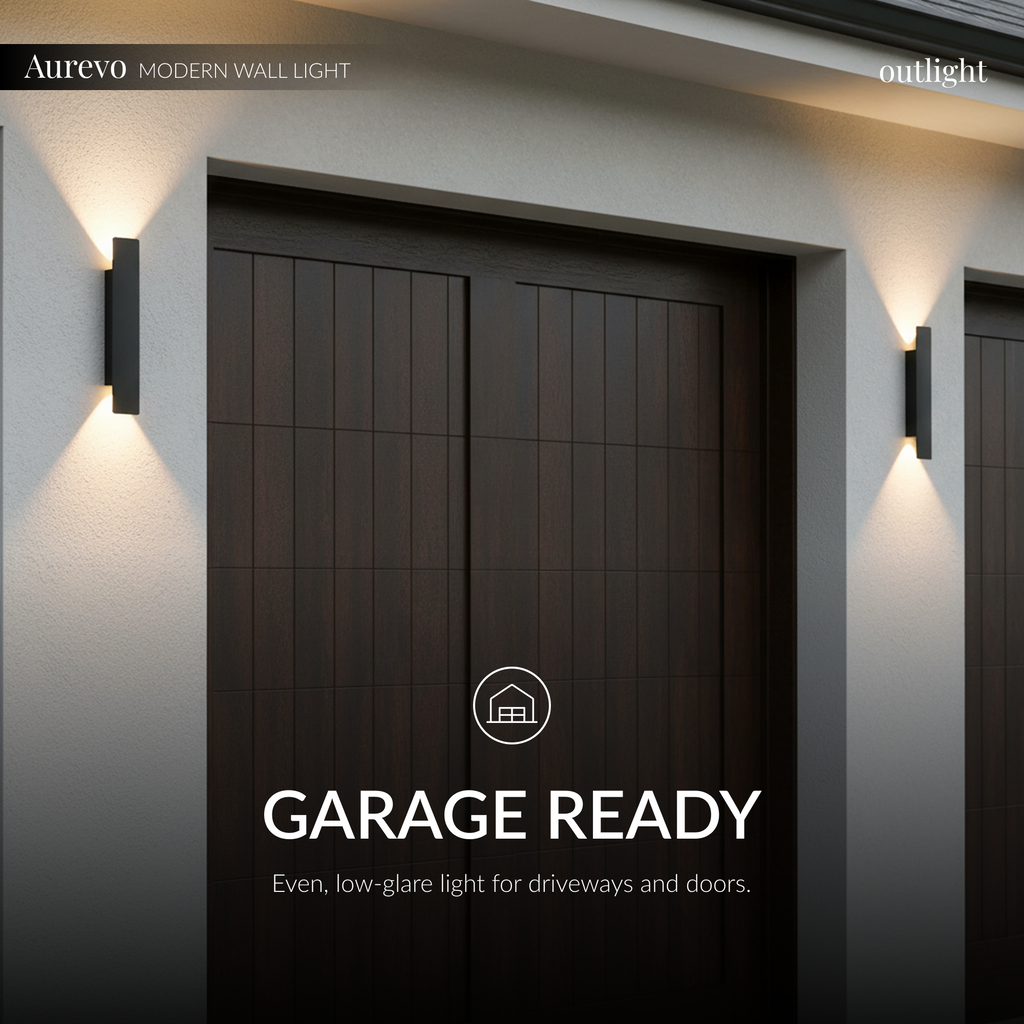 AurevoLight | Outdoor Wall Sconce with IP65 Waterproof Rating | Nordic Design for Versatile Lighting