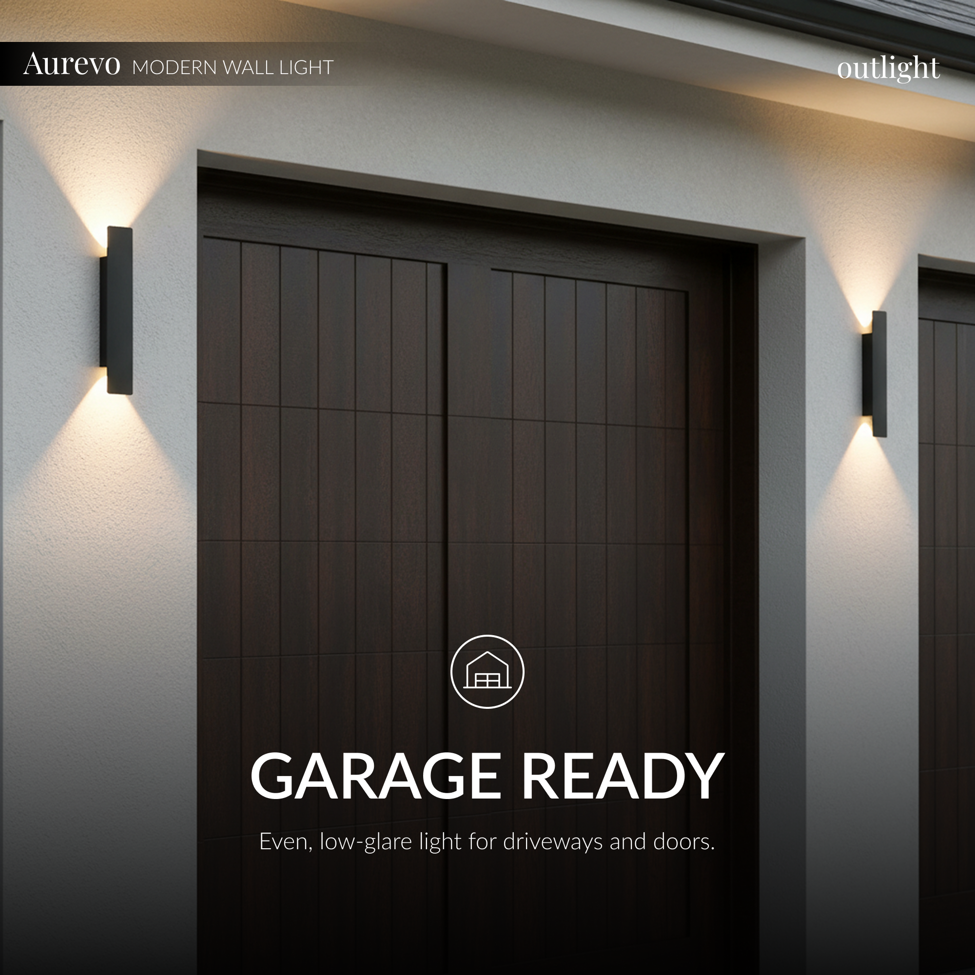 AurevoLight | Outdoor Wall Sconce with IP65 Waterproof Rating | Nordic Design for Versatile Lighting