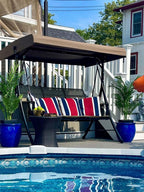 Barcelona Series | Outdoor Swing Chair with Adjustable Canopy | Comfortable Seating for Ultimate Relaxation