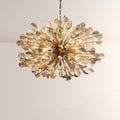 Ceramic Leaf Chandelier Light with Adjustable Height | Elegant Design for Dining Room Illumination