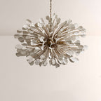 Ceramic Leaf Chandelier Light with Adjustable Height | Elegant Design for Dining Room Illumination