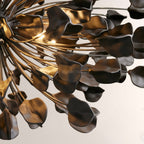 Ceramic Leaf Chandelier Light with Adjustable Height | Elegant Design for Dining Room Illumination