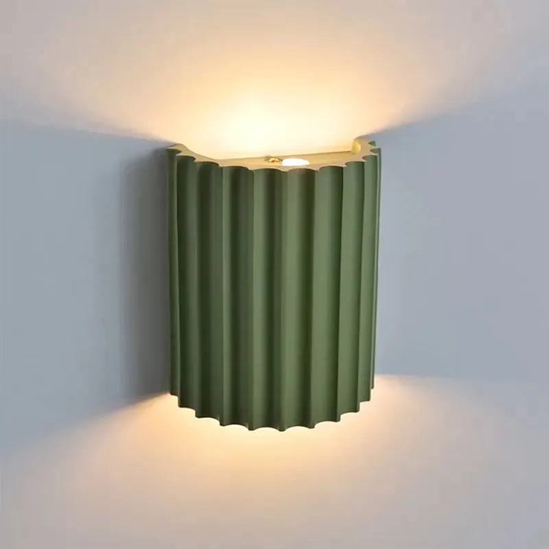 Chic Modern Ruffled Shade Wall Sconce Light Fixture with Unique Design for Stylish Indoor Ambience