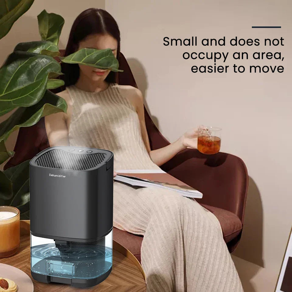 Compact Dehumidifier | 1000ml Portable Design with Air Filter & Night Light | Ideal for Fresh, Dry Air in Any Space